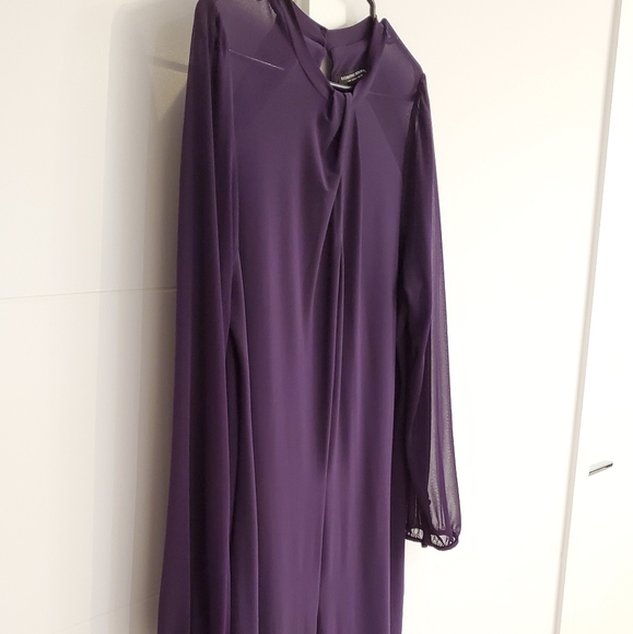 Sheer Lantern Sleeve Dress - Picture 3 of 12
